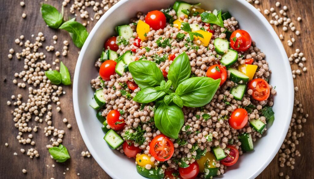 Gesunder Buchweizen Salat