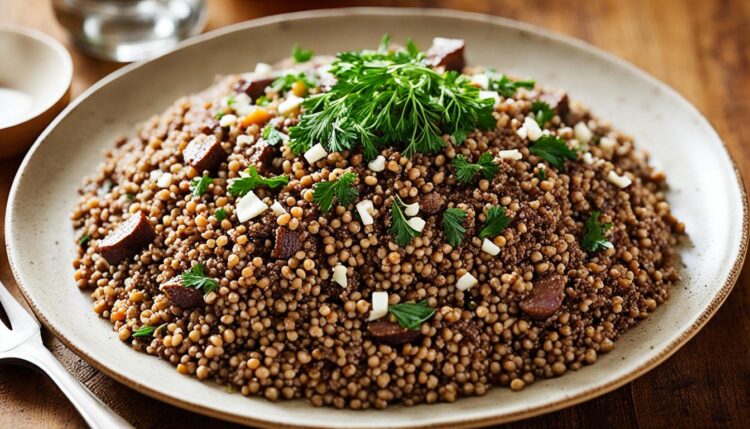 Buchweizen mit Fleisch russisch