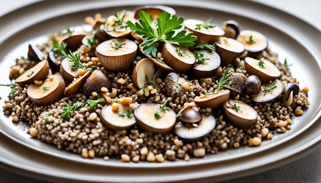 Pilzrezept mit Buchweizen